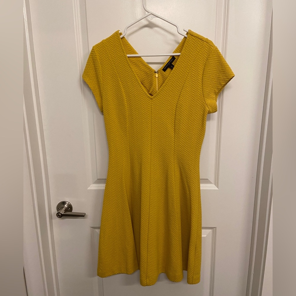 [6] Yellow Banana Republic V Neck Dress